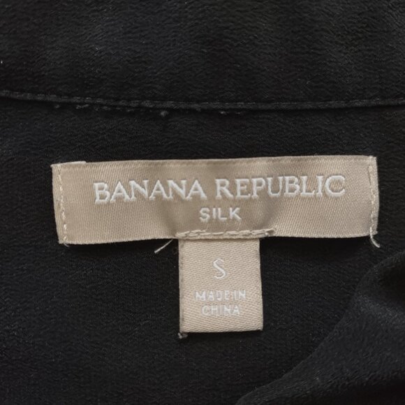 Banana Republic 100% silk shirt - black - S - Picture 7 of 10